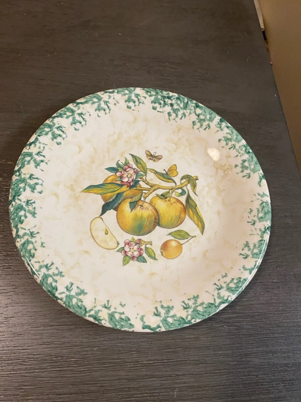 Decorative Yellow Fruit Ceramic Serving Plate